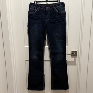 Silver Jeans Womens 31x34 Suki Mid Rise Boot Cut Dark Wash